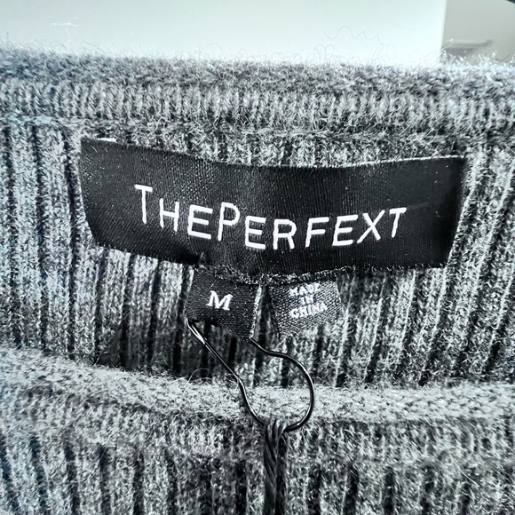 Theperfext 100% cashmere sweater dress women’s large EUC gray long sleve - Picture 3 of 6